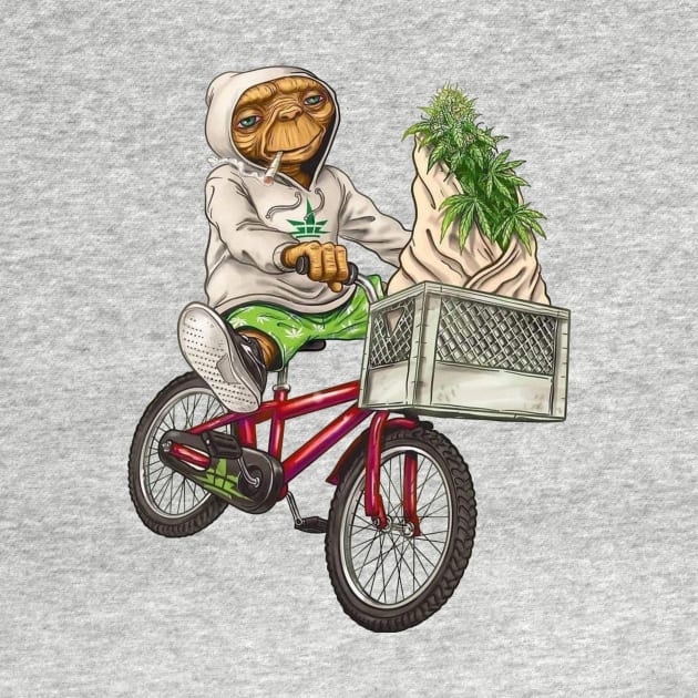 Classic ET Ride Bike With Weed by MartInTheWall Shop